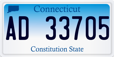 CT license plate AD33705