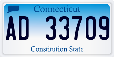CT license plate AD33709