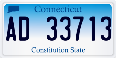 CT license plate AD33713