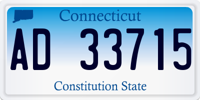 CT license plate AD33715