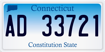 CT license plate AD33721