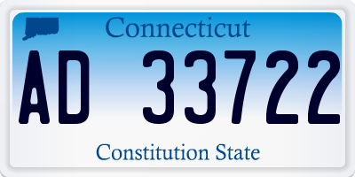 CT license plate AD33722