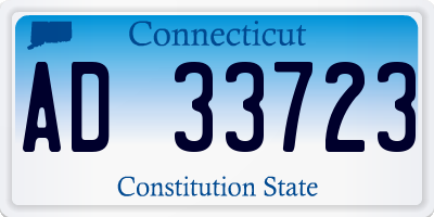 CT license plate AD33723