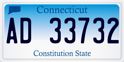 CT license plate AD33732