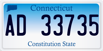 CT license plate AD33735