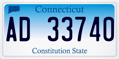 CT license plate AD33740