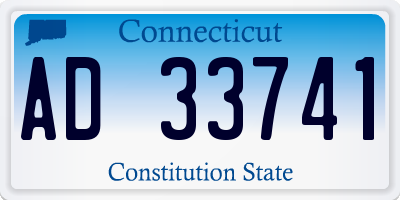 CT license plate AD33741