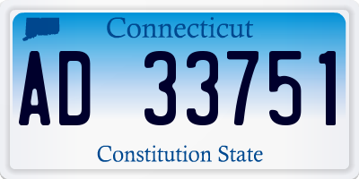 CT license plate AD33751