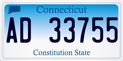 CT license plate AD33755