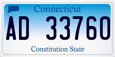 CT license plate AD33760