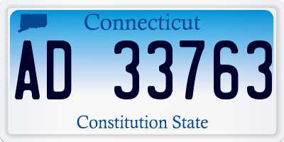 CT license plate AD33763