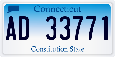 CT license plate AD33771