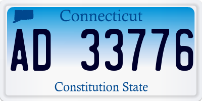 CT license plate AD33776