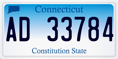 CT license plate AD33784