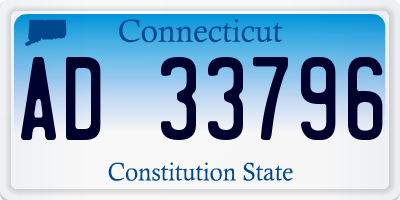 CT license plate AD33796