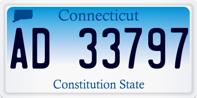 CT license plate AD33797