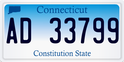 CT license plate AD33799