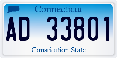 CT license plate AD33801