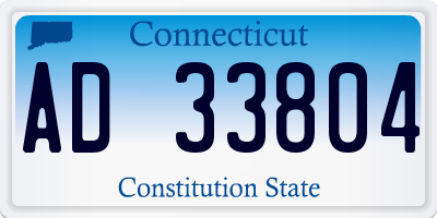 CT license plate AD33804