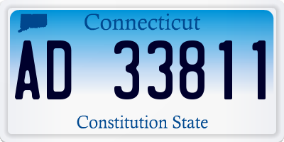 CT license plate AD33811