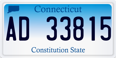 CT license plate AD33815
