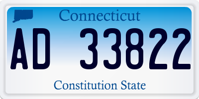 CT license plate AD33822