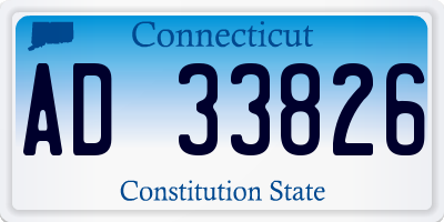 CT license plate AD33826