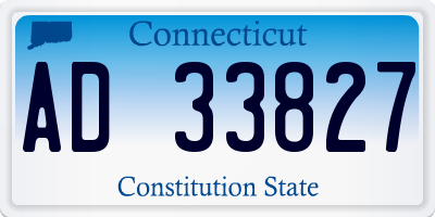 CT license plate AD33827