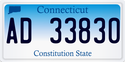 CT license plate AD33830