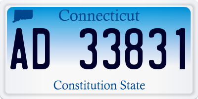 CT license plate AD33831