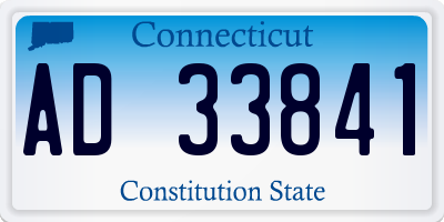CT license plate AD33841
