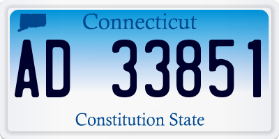 CT license plate AD33851