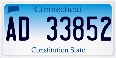CT license plate AD33852