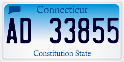 CT license plate AD33855