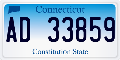 CT license plate AD33859