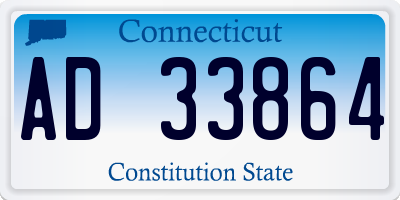 CT license plate AD33864