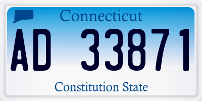 CT license plate AD33871