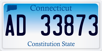 CT license plate AD33873