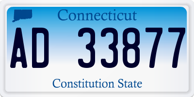 CT license plate AD33877