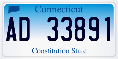 CT license plate AD33891