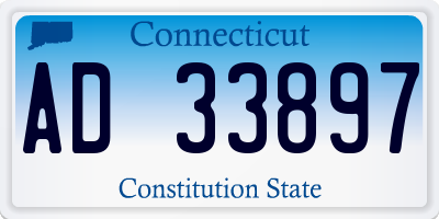 CT license plate AD33897