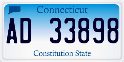 CT license plate AD33898