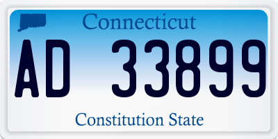 CT license plate AD33899