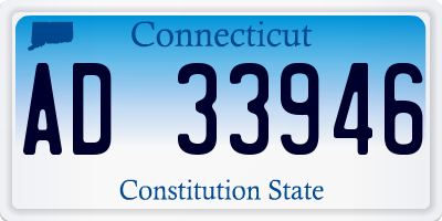 CT license plate AD33946
