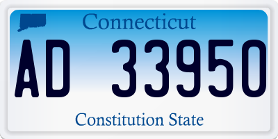 CT license plate AD33950