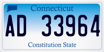 CT license plate AD33964