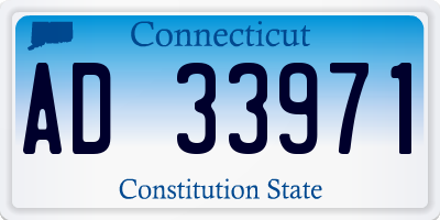 CT license plate AD33971