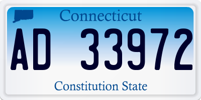 CT license plate AD33972