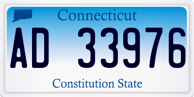 CT license plate AD33976