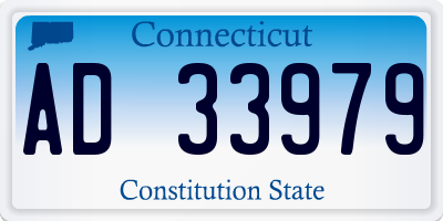 CT license plate AD33979